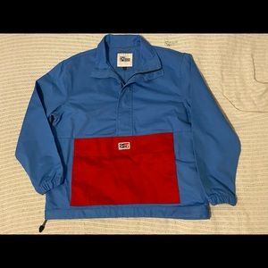 Blue popover tommy jacket